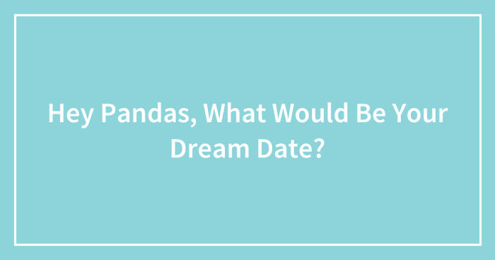 Hey Pandas, What Would Be Your Dream Date? (Closed)