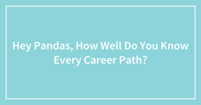 Hey Pandas, How Well Do You Know Every Career Path? (Closed)