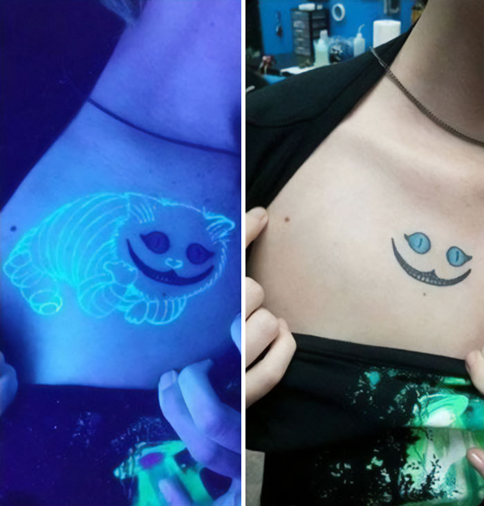 Tatuaje bajo luz UV
