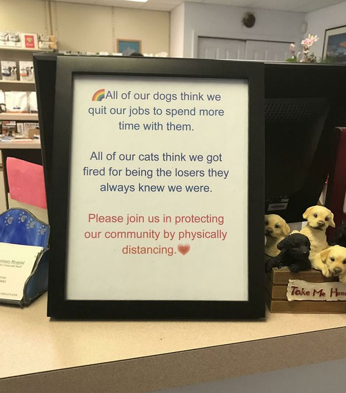 A Sign At The Vet's Office