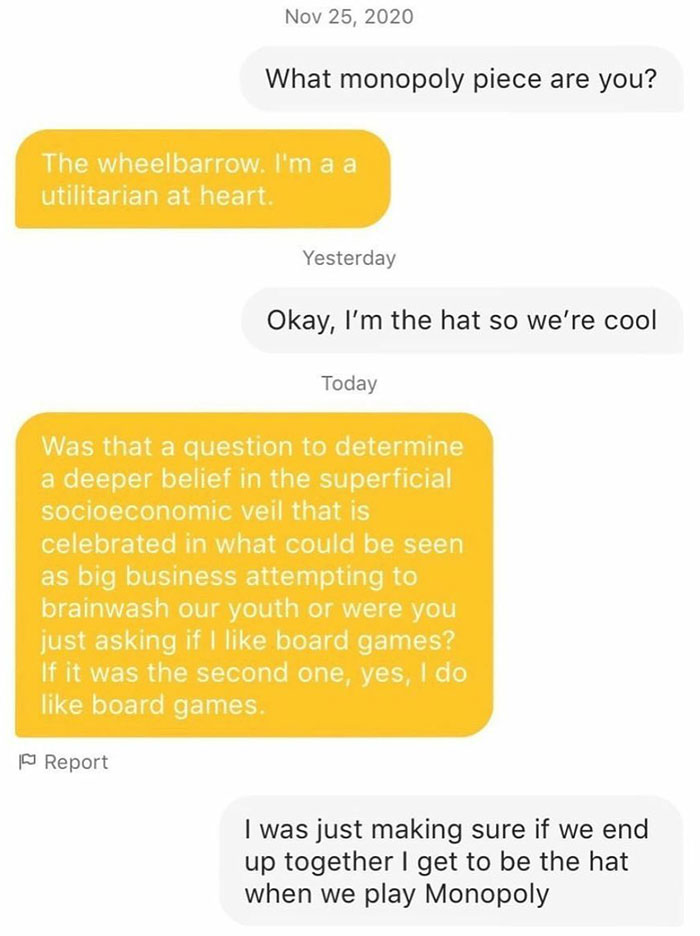 Answers and bumble questions Funny Bumble