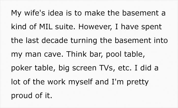 “Am I The [Jerk] For Not Giving Up My “Man Cave” To Accommodate My Mother-In-Law?”