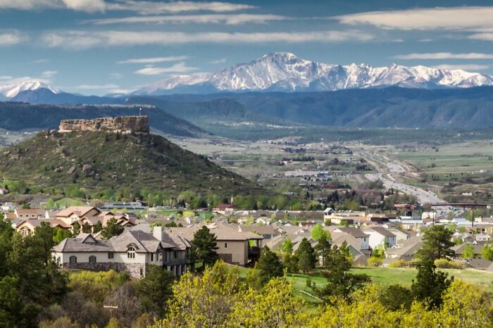 Castle Rock, Colorado. Can’t See The Whole City, From The Cliff (Left) Or A City Exit North