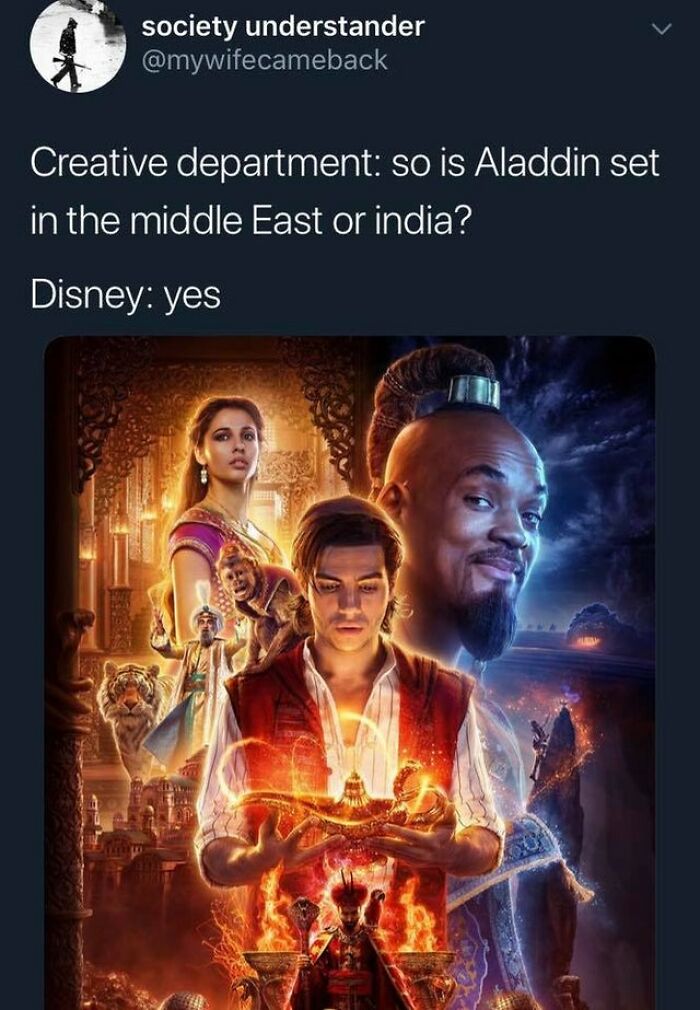 Is Alladin Set In The Middle East Or India?