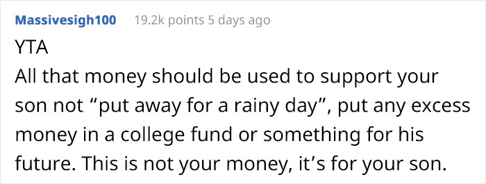 Mom Sparks Internet Drama When She Explains That She Saves The Majority Of Her Son’s Child Support For A Rainy Day