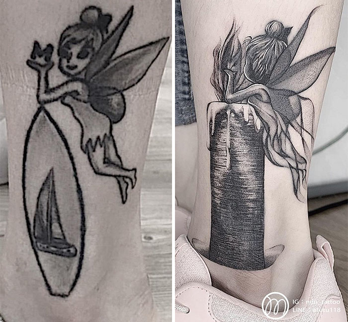 30 Amazing Examples Of Ink Masters Giving Old And Boring Tattoos A Cool Makeover