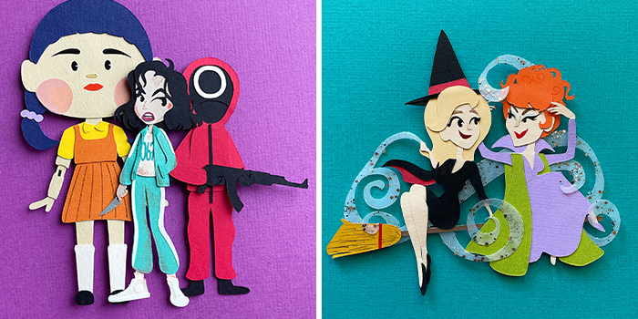 I Recreated My Favorite Spooky Characters Using Paper Art (38 Pics)