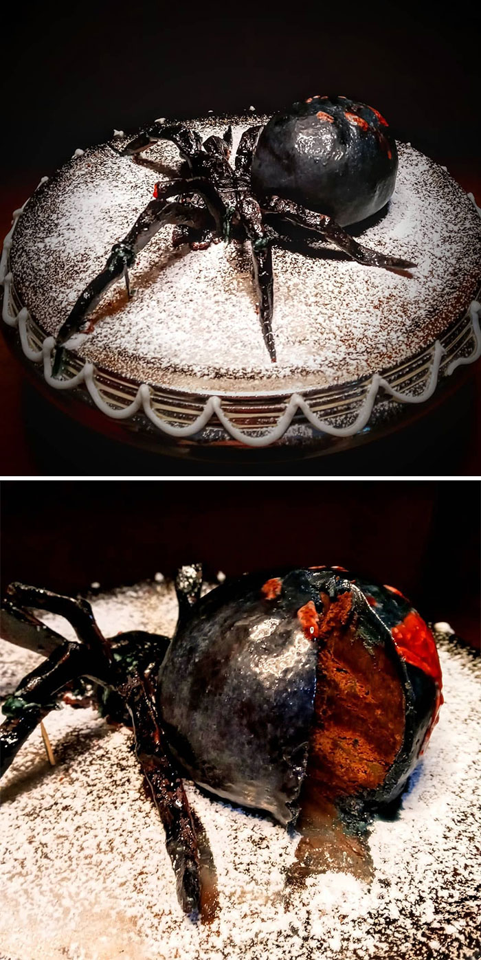 My First Time Making Edible Art. Arachnid Cake