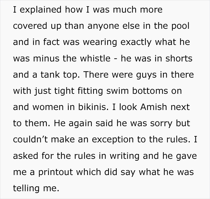 Woman With Double Mastectomy Is Told To Wear A Bra In The Pool, She Follows The Rule To The Letter In Her Malicious Compliance Woman With Double Mastectomy Is Told To Wear A Bra In The Pool, She Follows The Rule To The Letter In Her Malicious Compliance