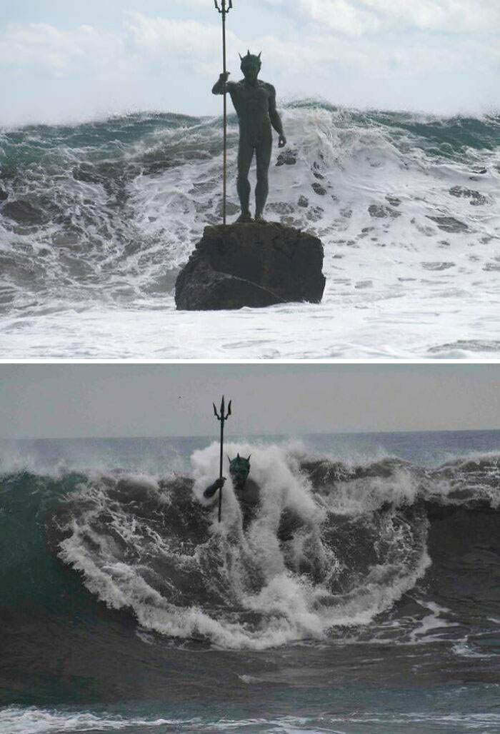 Statue Of Poseidon In Spain