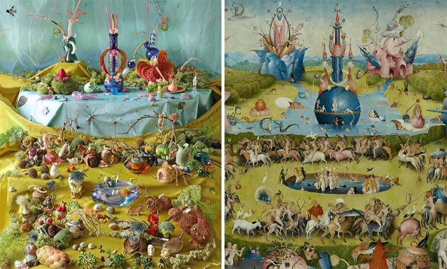 Artist Performs Floral Interpretations Of Great Works Of Art