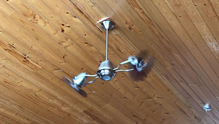 This Ceiling Fan That Has Additional Fans In Place Of Blades