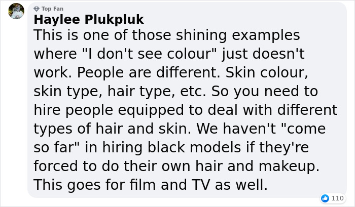 Black Top Model Redid Her Own Makeup And Hair 10 Minutes Before Walking The Runway Because The Makeup Artists Failed Black Top Model Redid Her Own Makeup And Hair 10 Minutes Before Walking The Runway Because The Makeup Artists Failed