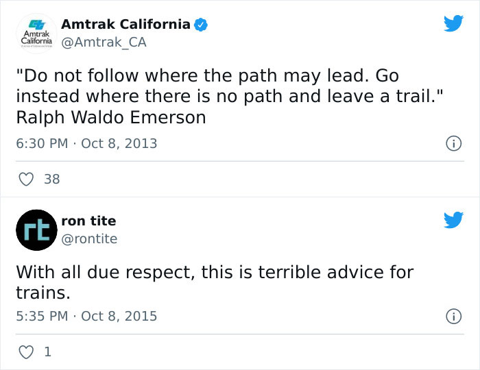 "This Is Terrible Advice For Trains"