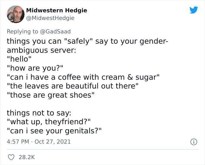 Man Shares How His Wife Didn't Know How To Speak To A Cafe Server She Thought Was Trans, Gets Roasted