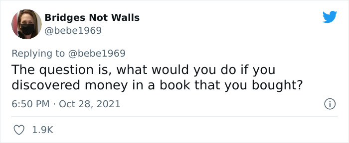 Mom Asks People Online If Her Son Is Right For Keeping The Money Found In A Book He Thrifted
