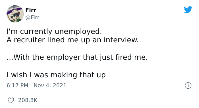 Guy Got An Interview With The Company He Had Just Been Fired From, Shares How It Went In Funny Live-Tweeting Guy Got An Interview With The Company He Had Just Been Fired From, Shares How It Went In Funny Live-Tweeting