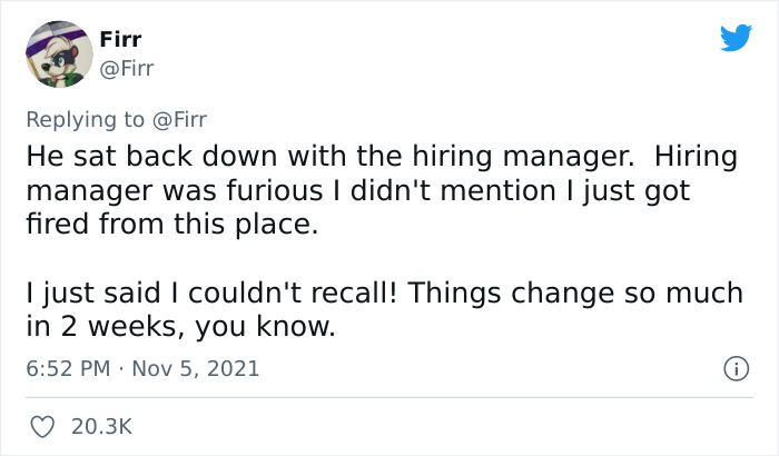 Guy Got An Interview With The Company He Had Just Been Fired From, Shares How It Went In Funny Live-Tweeting Guy Got An Interview With The Company He Had Just Been Fired From, Shares How It Went In Funny Live-Tweeting