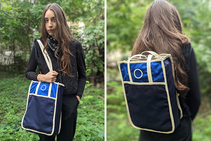 I Made These Retro-Style Tote Bags That Transform Into A Backpack