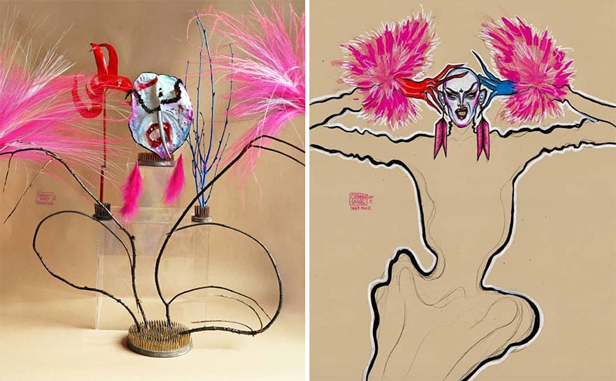 Artist Performs Floral Interpretations Of Great Works Of Art
