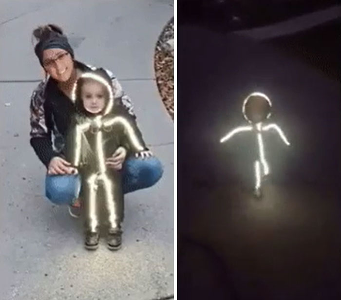 This Light Up Stick Figure Costume
