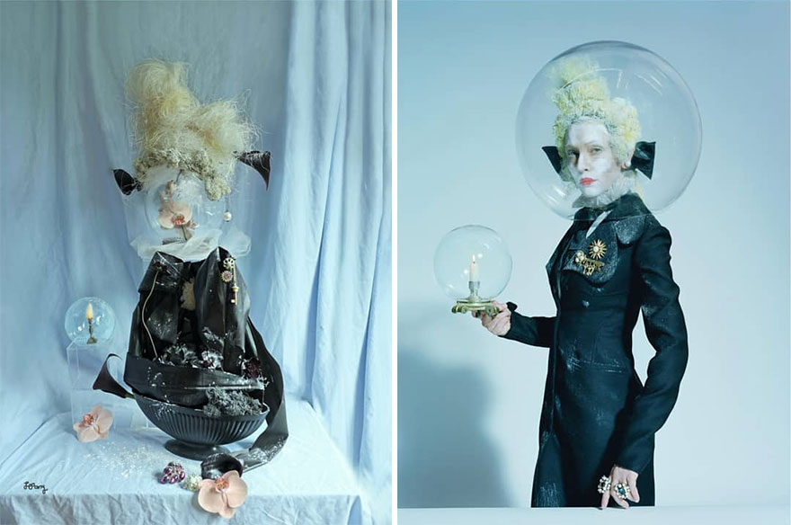 Artist Performs Floral Interpretations Of Great Works Of Art