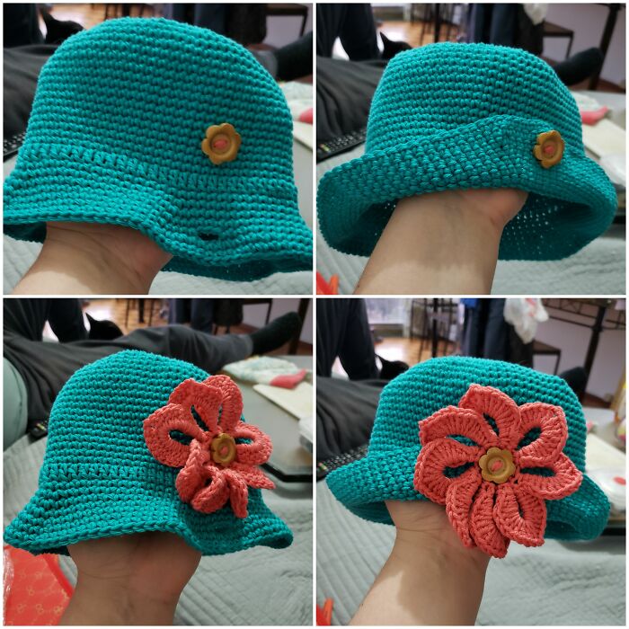 A Bucket Hat I Crocheted For My Niece. She Loved It