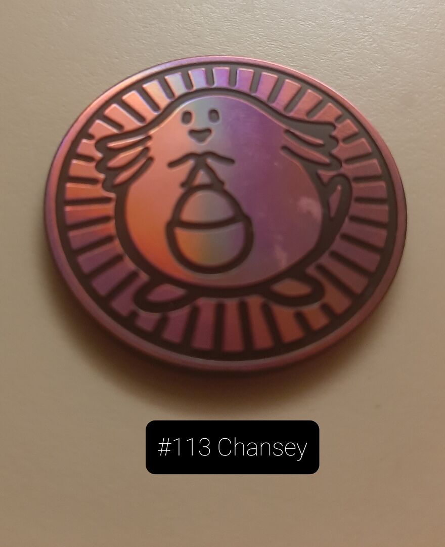 I Took Pictures Of 19 Unique Pokemon Coins That Were Reflected By The Light