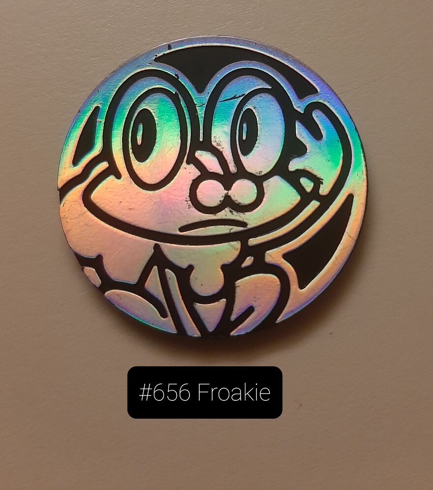 I Took Pictures Of 19 Unique Pokemon Coins That Were Reflected By The Light