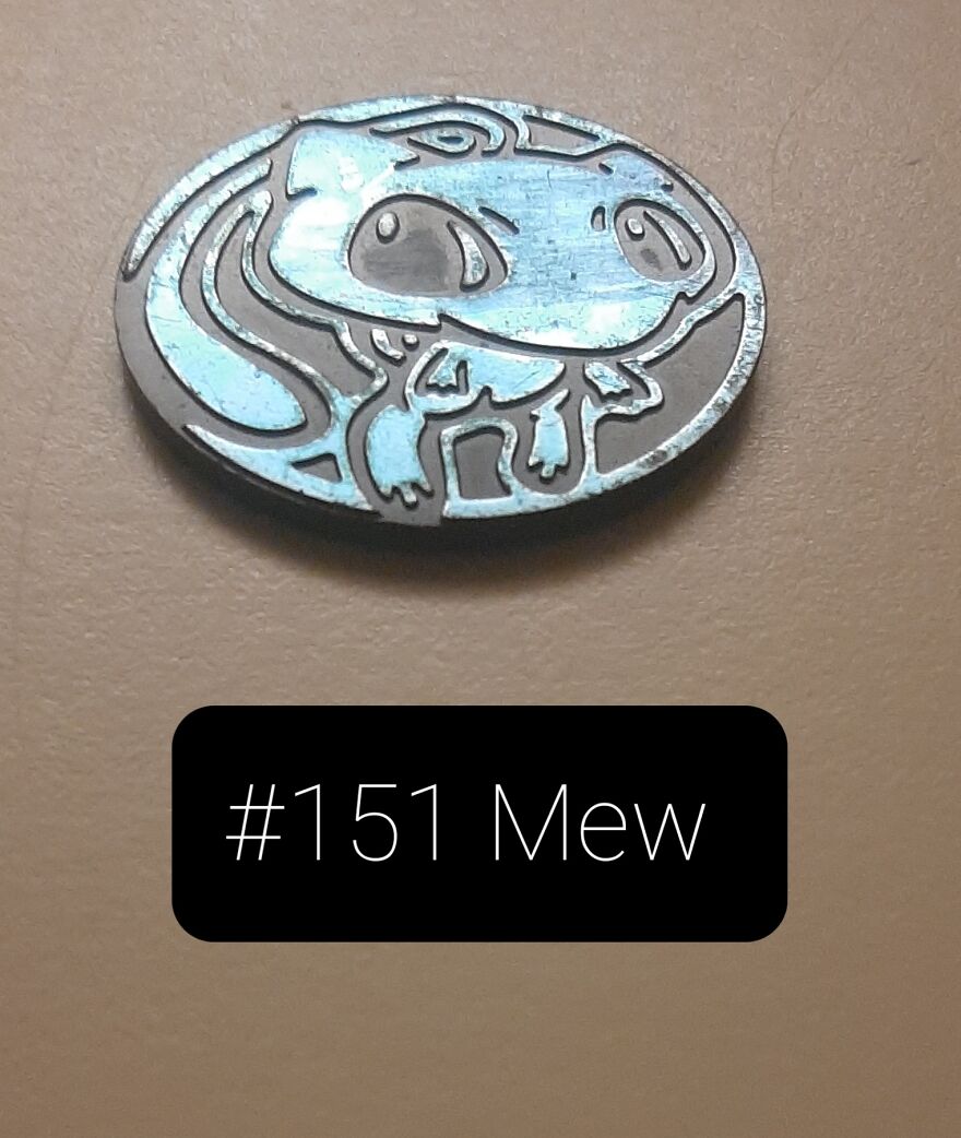I Took Pictures Of 19 Unique Pokemon Coins That Were Reflected By The Light