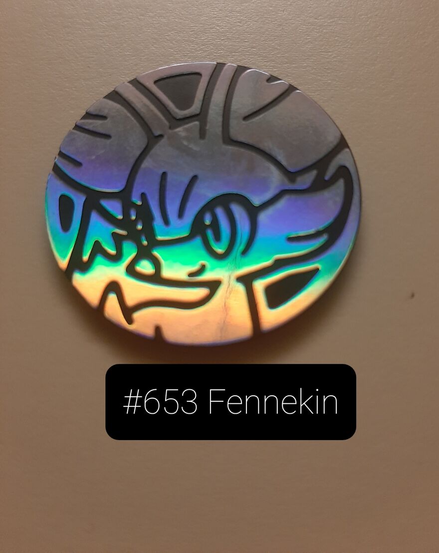I Took Pictures Of 19 Unique Pokemon Coins That Were Reflected By The Light
