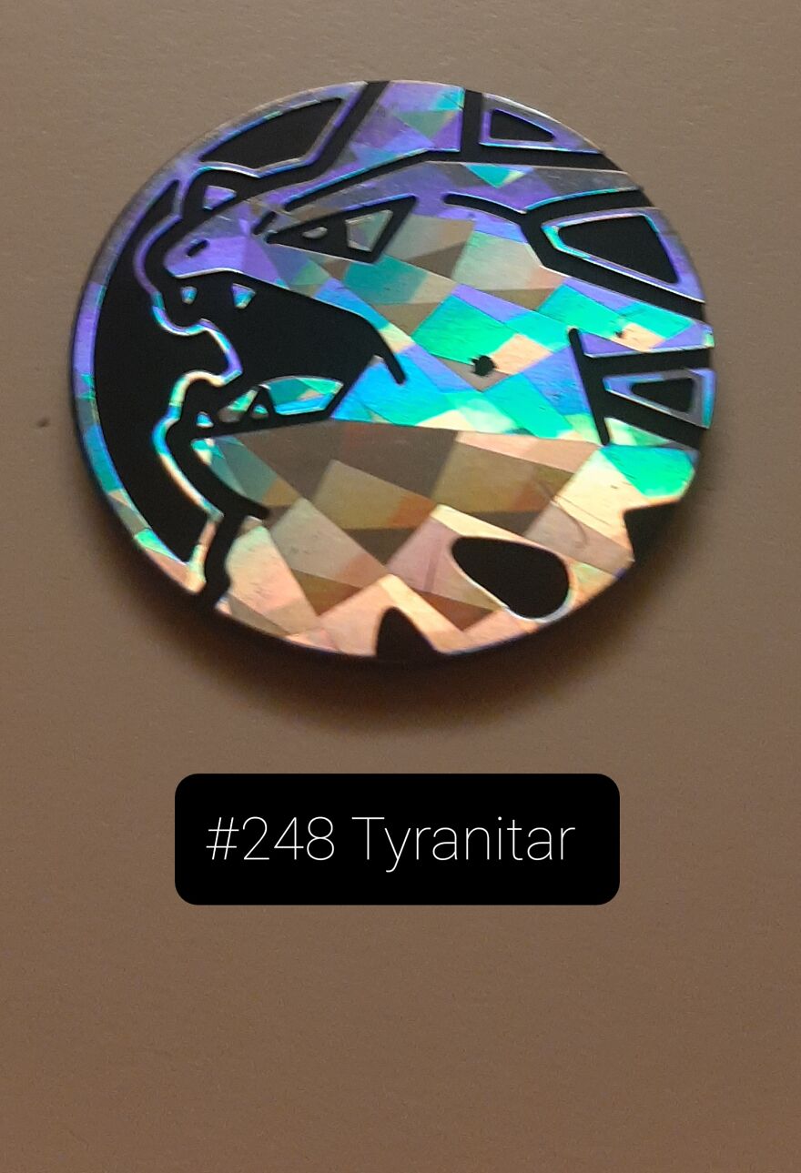 I Took Pictures Of 19 Unique Pokemon Coins That Were Reflected By The Light