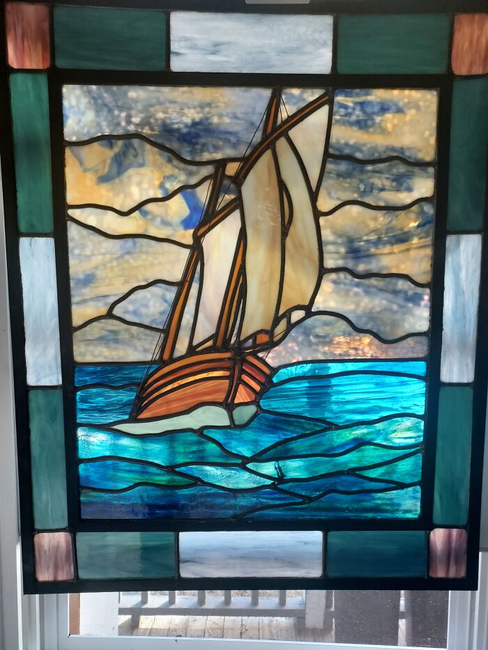 2nd Stained Glass I Ever Made. 3 Feet Tall