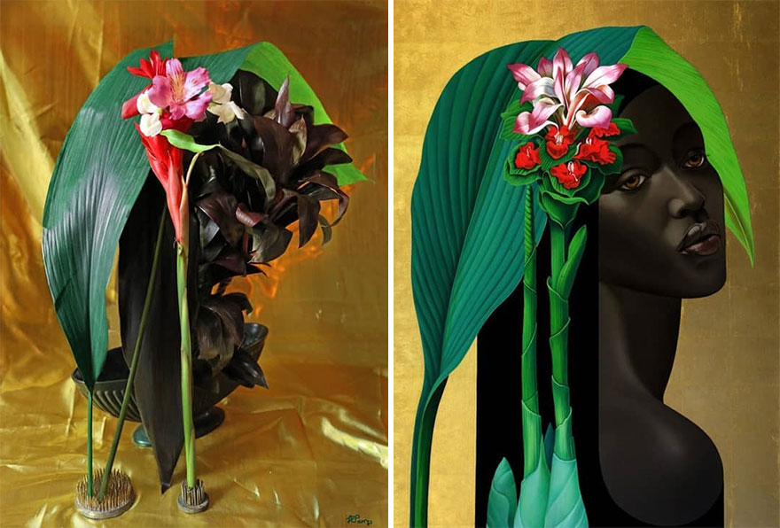 Artist Performs Floral Interpretations Of Great Works Of Art