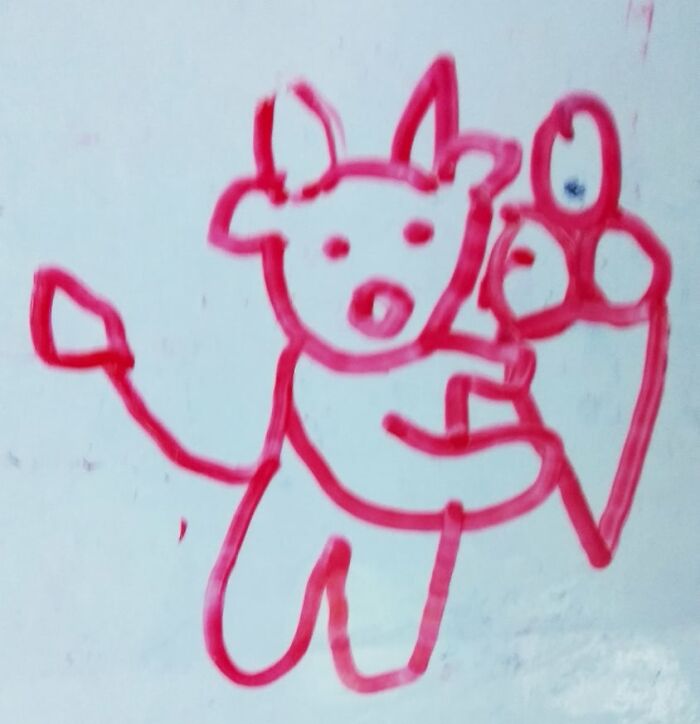One Of My 3 Whiteboard Characters I Draw When I'm Bored. Inspired By My Older Sister Who Likes Ice Cream And Is Year Of The Ox