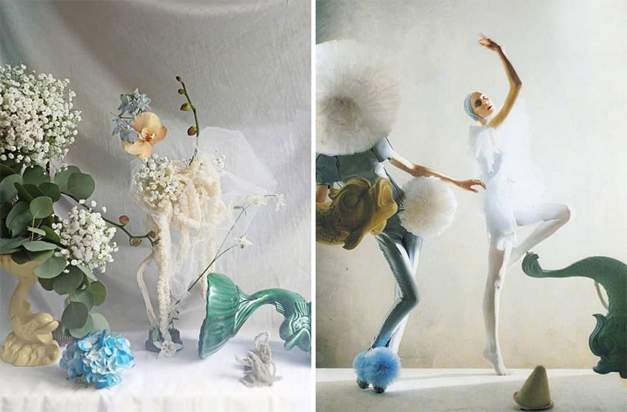 Artist Performs Floral Interpretations Of Great Works Of Art