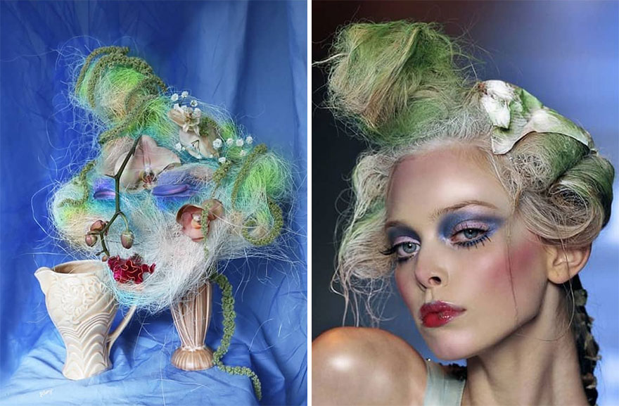 Artist Performs Floral Interpretations Of Great Works Of Art