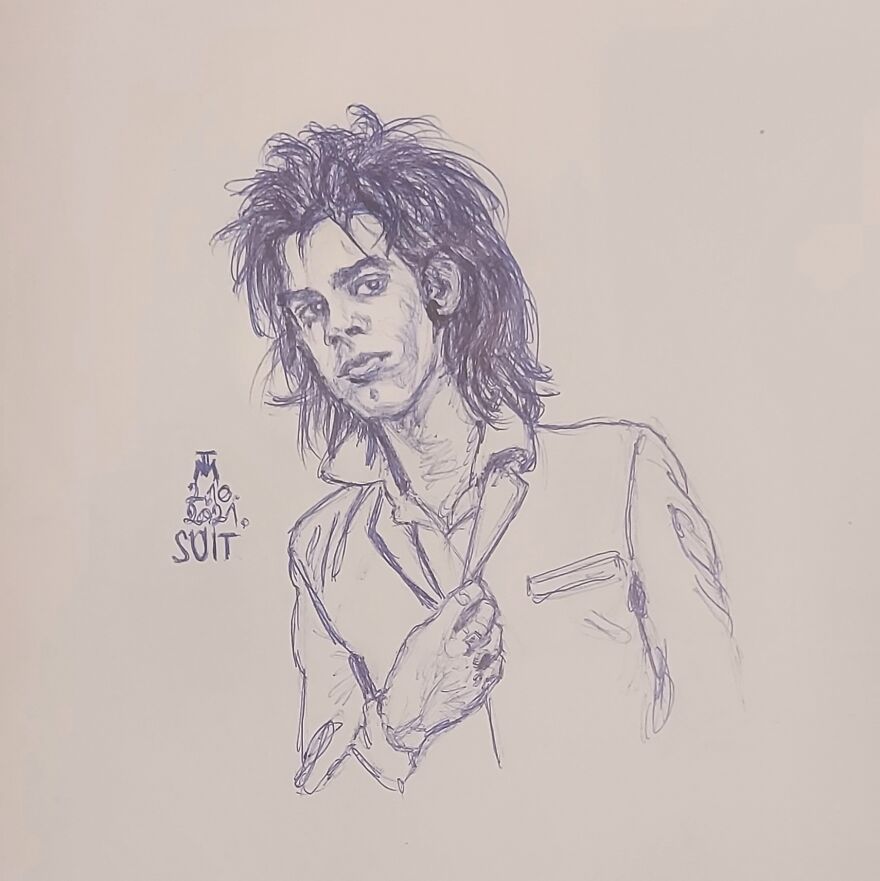 31 Drawings Inspired By Nick Cave For This Year's Inktober