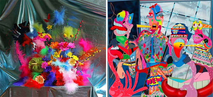 Artist Performs Floral Interpretations Of Great Works Of Art