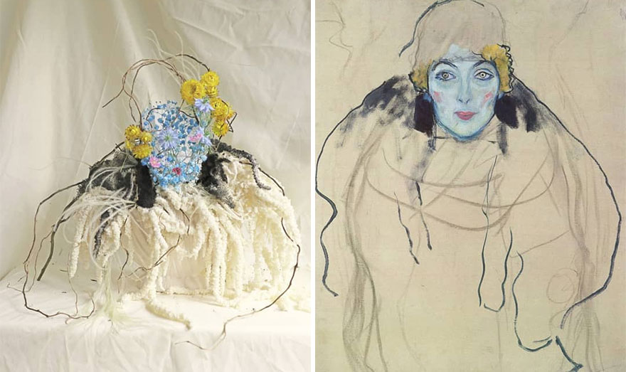 Artist Performs Floral Interpretations Of Great Works Of Art
