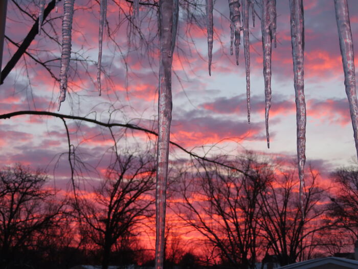 A Frigid Winter Sunset
