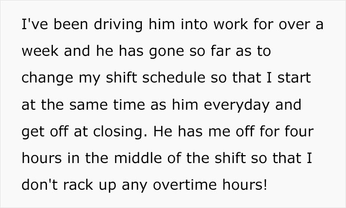 Person Gives Boss Ride Home, Ends Up Their Personal Driver Against Their Will