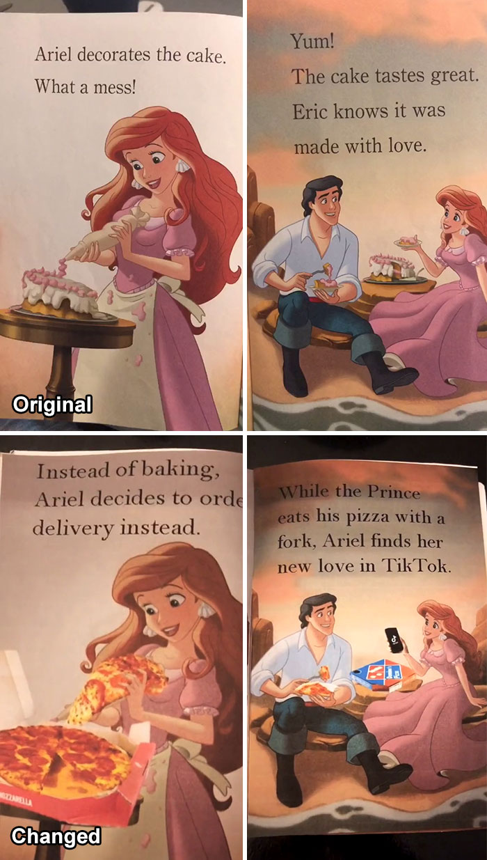 Ariel Changes Her Body, Leaves Her Friends And Family And Now She's Baking All For Him. Instead Of Baking, Ariel Orders A Pizza. While The Prince Eats His Pizza... With A Fork, She Finds Her New Love... In Tiktok