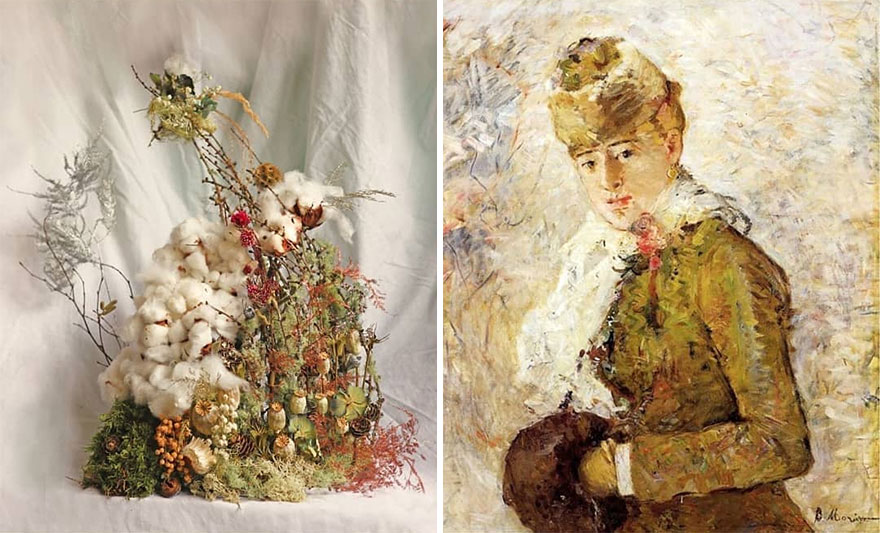 Artist Performs Floral Interpretations Of Great Works Of Art