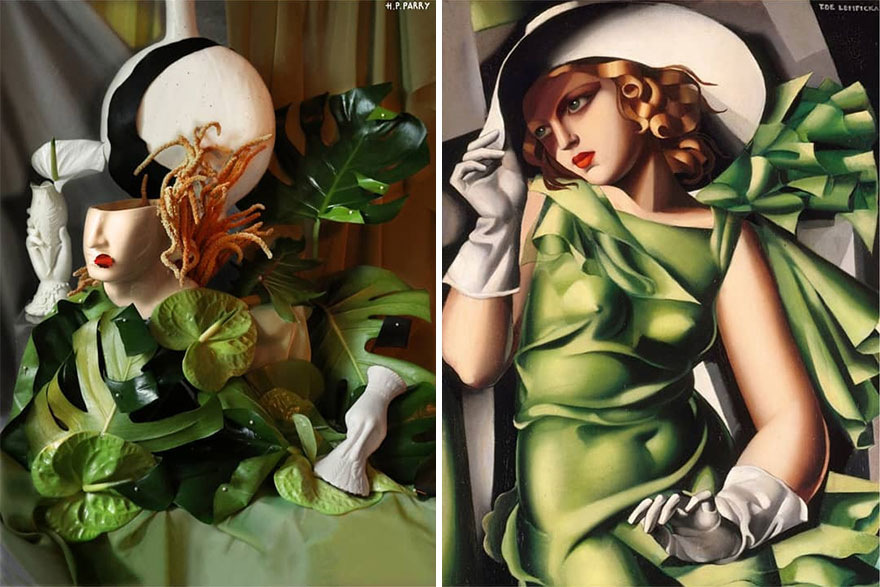 Artist Performs Floral Interpretations Of Great Works Of Art