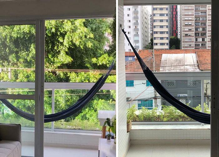 La vista de mi balcón antes y después de quitar un árbol