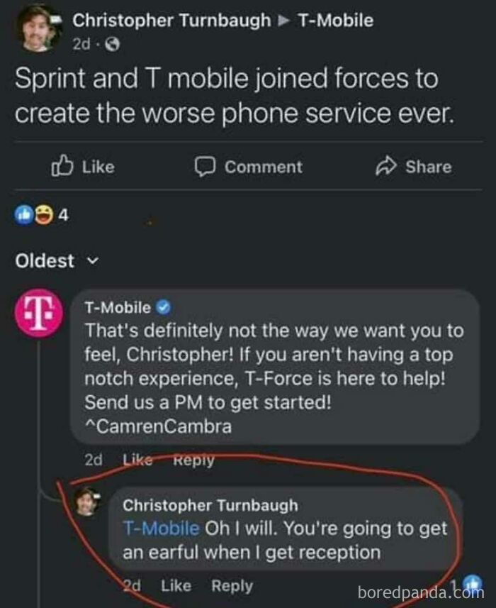 Verizon > T-Mobile