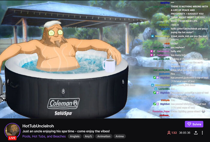 Uncle Iroh's Hot Tub Twitch Channel