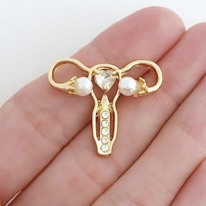 Gold Uterus Lapel Pin