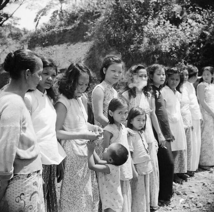 Ww2: Chinese And Malayan Girls Forcibly Taken From Penang By The Japanese To Work As 'Comfort Girls' For The Troops. 1939-1945